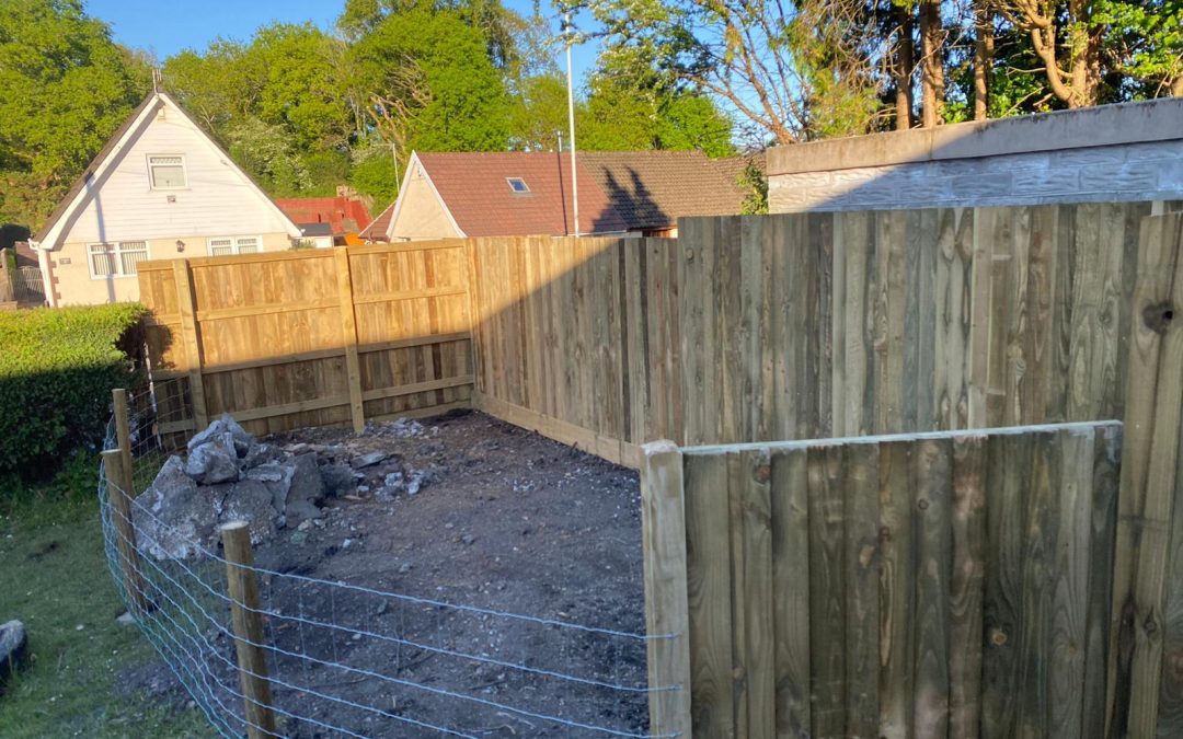 Ground levelling, New Fence in Gowerton, Swansea