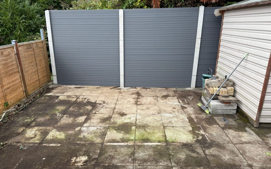 Greenhouse removal and fence erected in Killay, Swansea